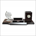WD1 (V23)  - Exclusive Wooden Desktop with Crystal Globe / Clock