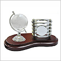 WD2 (V23) - Wooden Penholder with Crystal Globe