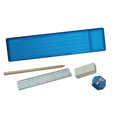Pencil Case Set 1 (V23) - Pencil Case Set 1 Hard Transparent Plastic Case